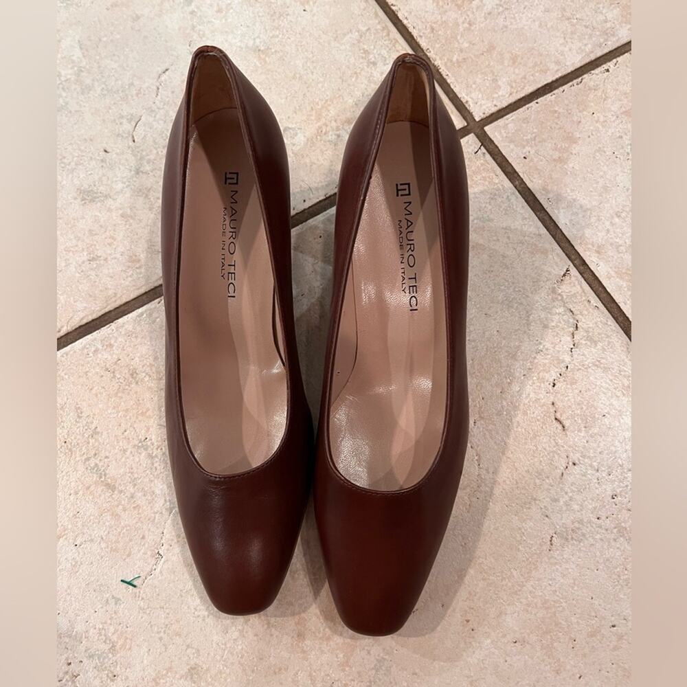 Mauro Teci made in Italy brown leather pumps size 38